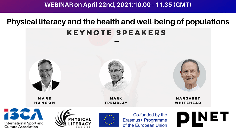 Upcoming Webinar: Physical Literacy and the Health and Well-Being of Populations