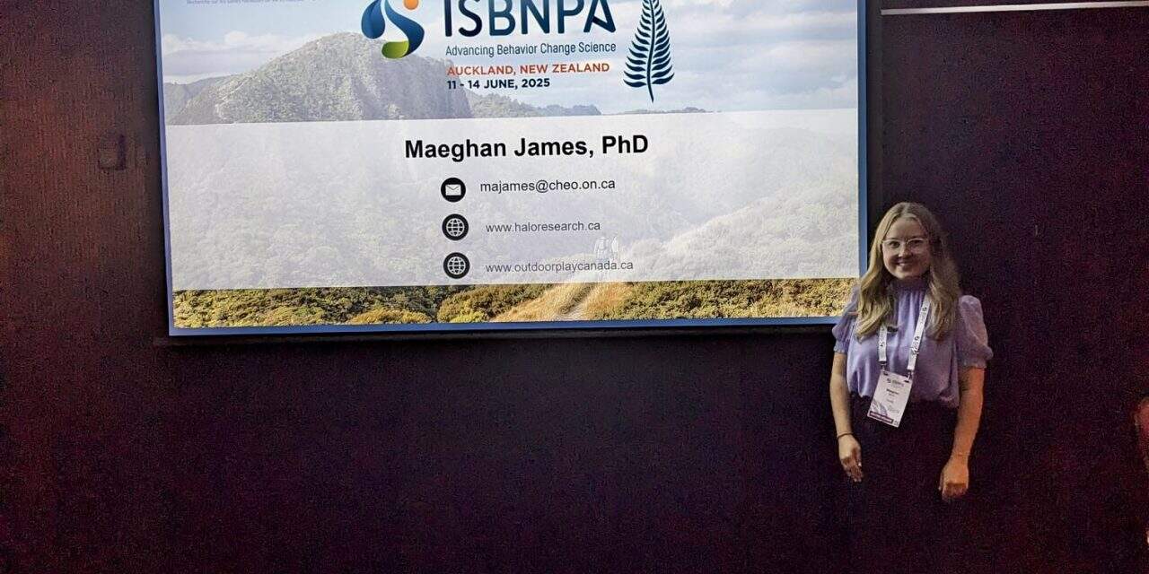 Dr. Maeghan James was honoured with the ‘One to Watch’ award at ISBNPA 2025!