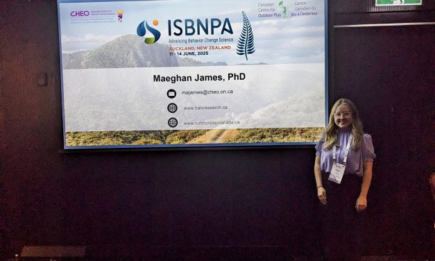 Dr. Maeghan James was honoured with the ‘One to Watch’ award at ISBNPA 2025!